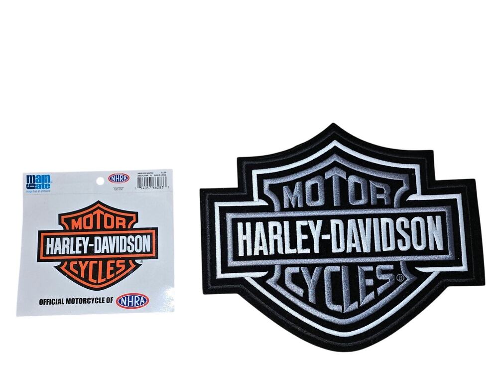Lot of 2 Harley Davidson Items:  One Large New 9x8 Patch, One New 5x4 Decal